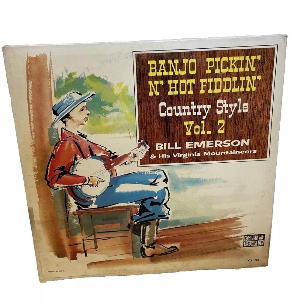 Banjo Pickin' N' Hot Fiddlin' Country Style Vol. 2 (Vinyl, 1964) Coronet CX 200